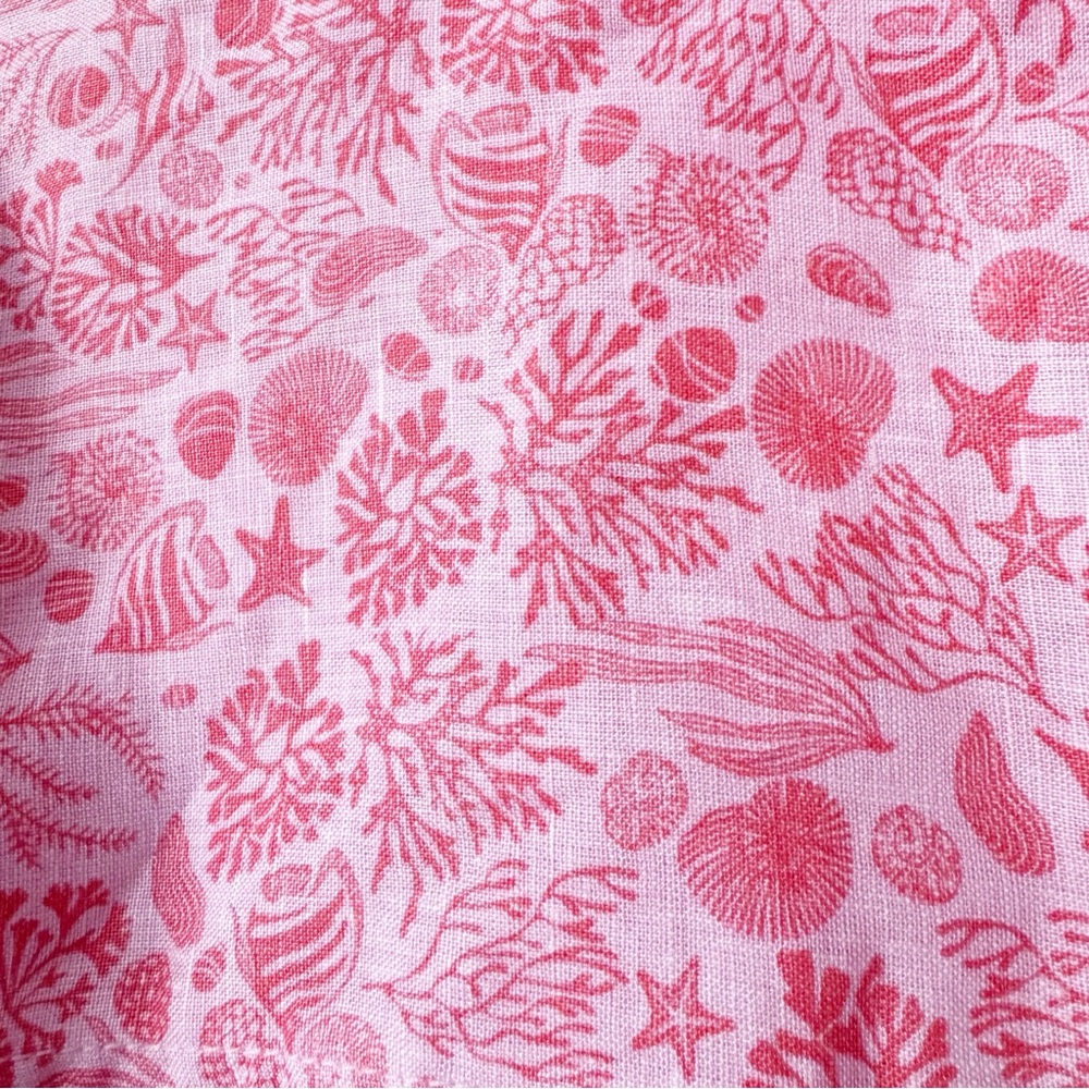 Sigrid Olsen Coral Seashell Linen Coverup - Picture 7 of 11